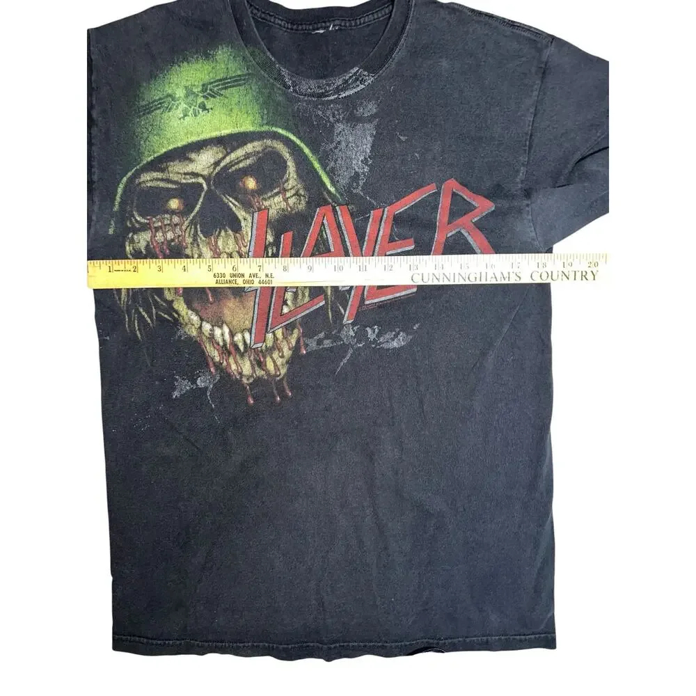 Slayer Skull Helmet Band vintage 90s grunge graphic T-Shirt Adult swim